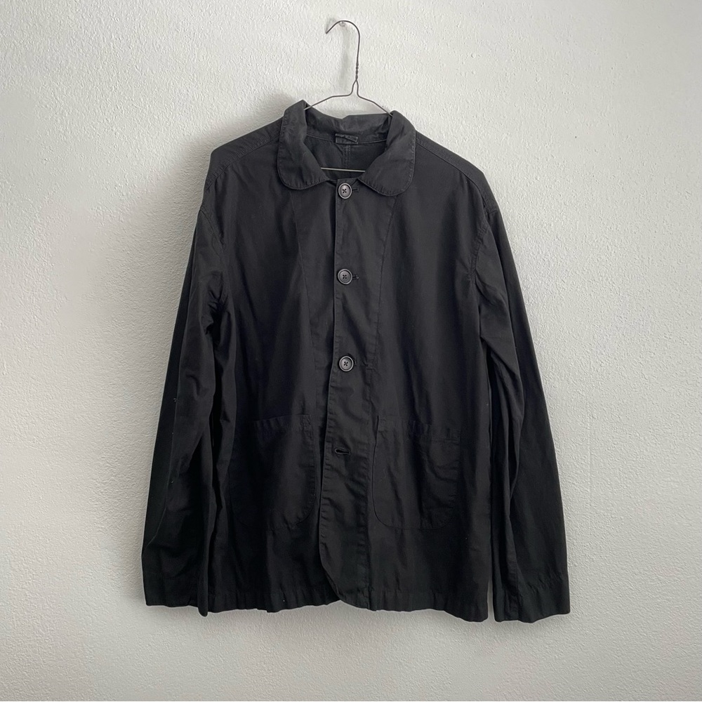 RTH Black cotton button up shirt